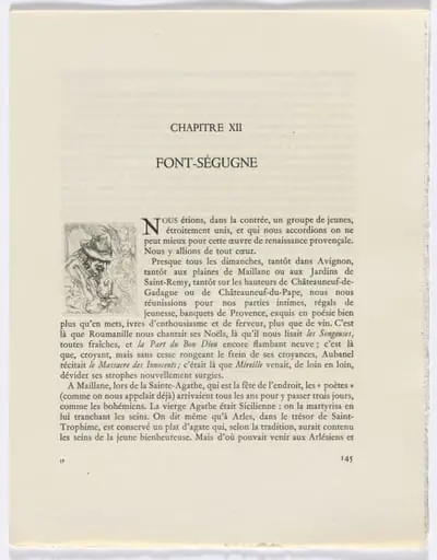 Frédéric Mistral: Mémoires et Recits by Frédéric Mistral: bust of old man (page 145), by Auguste Brouet
