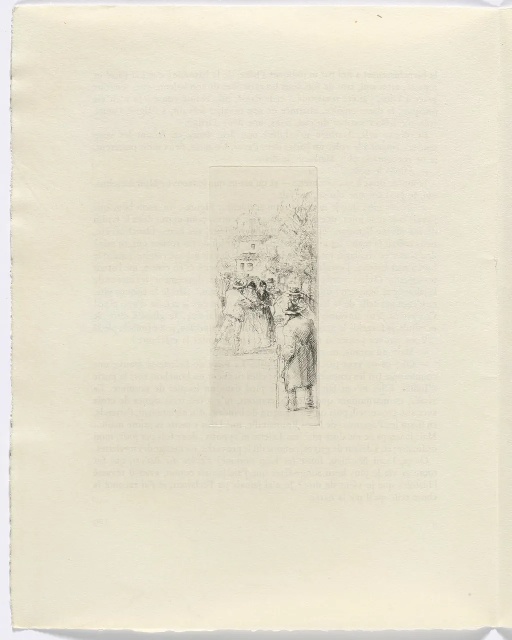 Frédéric Mistral: Mémoires et Recits by Frédéric Mistral: figures on street (page 130), by Auguste Brouet, 1937