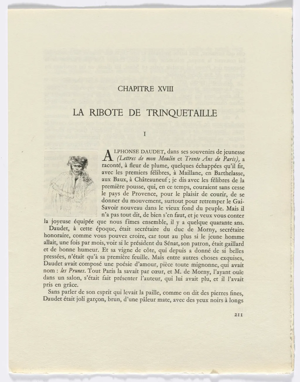 Frédéric Mistral: Mémoires et Recits by Frédéric Mistral: man (page 211), by Auguste Brouet, 1937