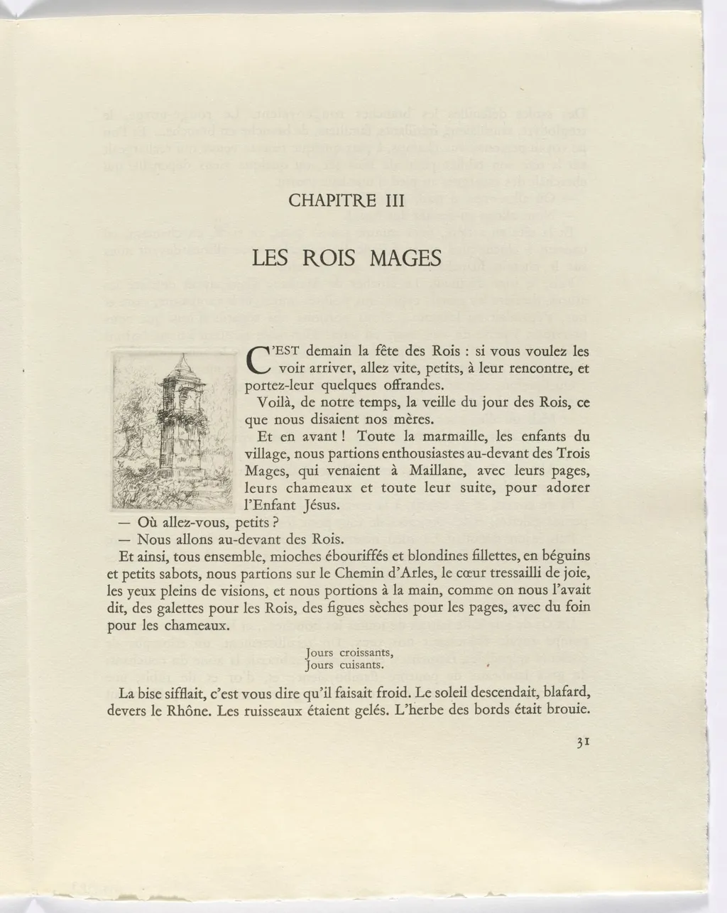 Frédéric Mistral: Mémoires et Recits by Frédéric Mistral: pillar (page 31), by Auguste Brouet, 1937