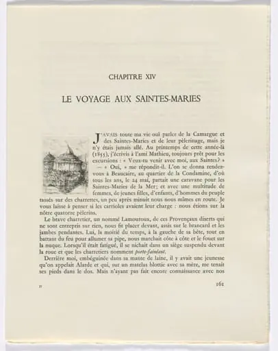 Frédéric Mistral: Mémoires et Recits by Frédéric Mistral: round building (page 161), by Auguste Brouet