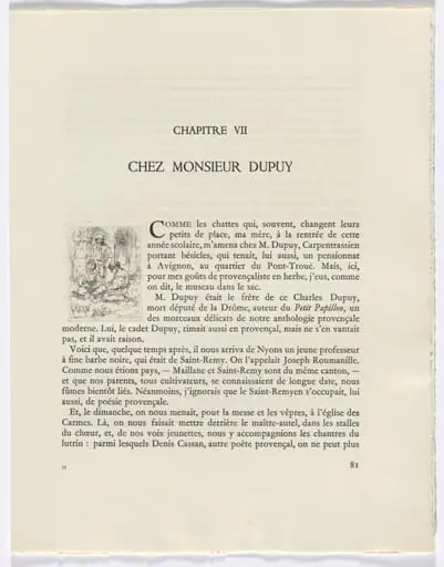 Frédéric Mistral: Mémoires et Recits by Frédéric Mistral: three figures (page 81), by Auguste Brouet