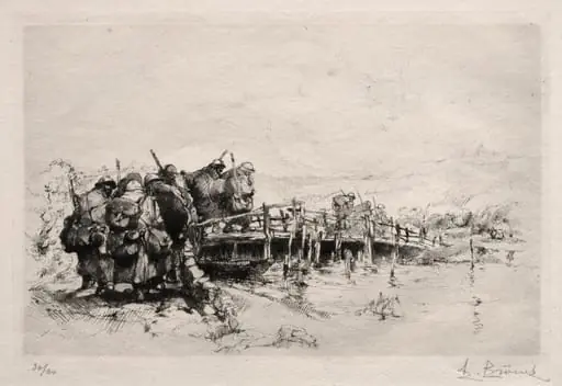 The Footbridge, by Auguste Brouet