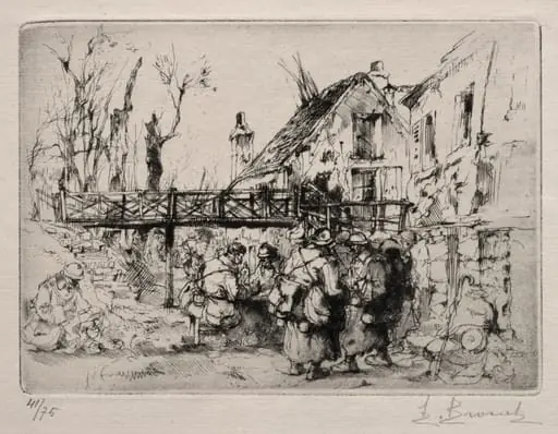 The Halt at the Village, by Auguste Brouet