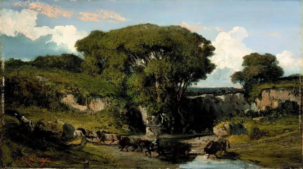 Mounted Herdsmen and Bulls in the Roman Countryside, by Auguste Clésinger