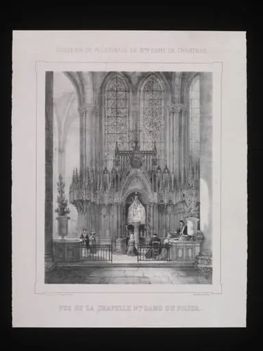 Souvenir du Pélerinage de Notre Dame de Chartres. Vue de la Chapelle Notre Dame du Pilier., by Auguste D. Deroy