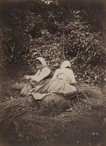 Two Peasant Girls Seated, by Auguste Giraudon's Artist