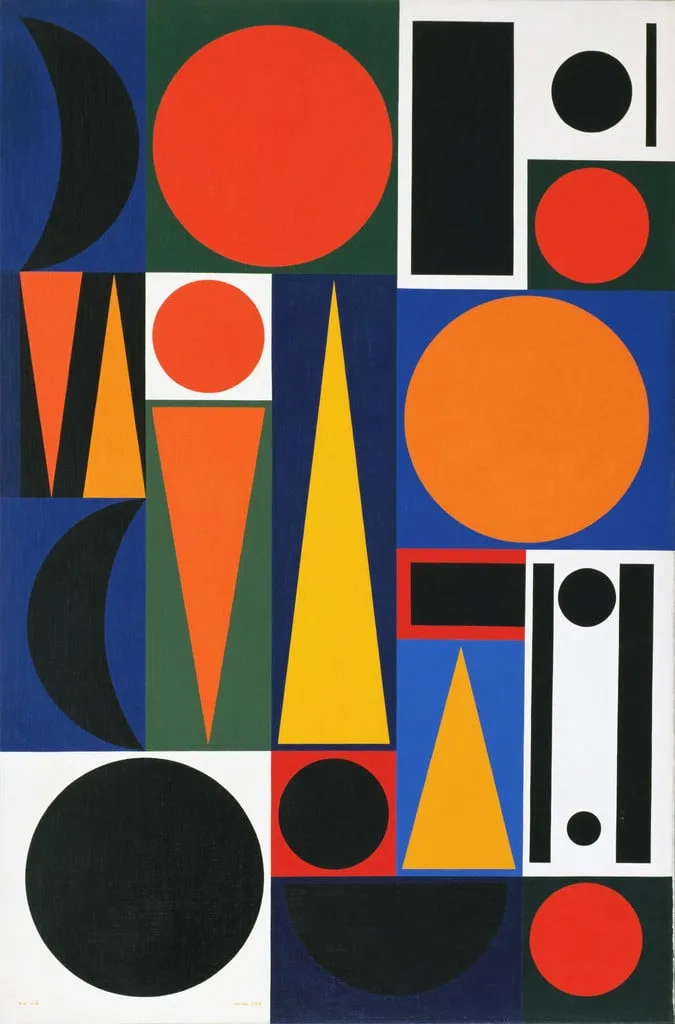 Untitled, by Auguste Herbin, oil, 1950