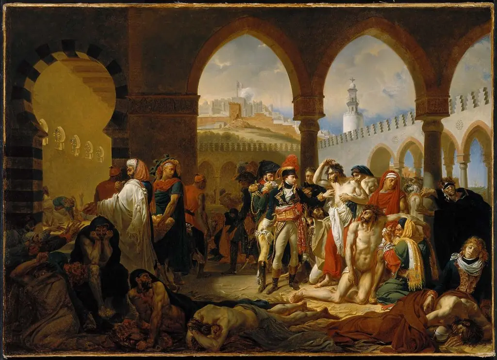 General Bonaparte Visiting the Plague-Stricken at Jaffa, by Auguste-Hyacinthe Debay