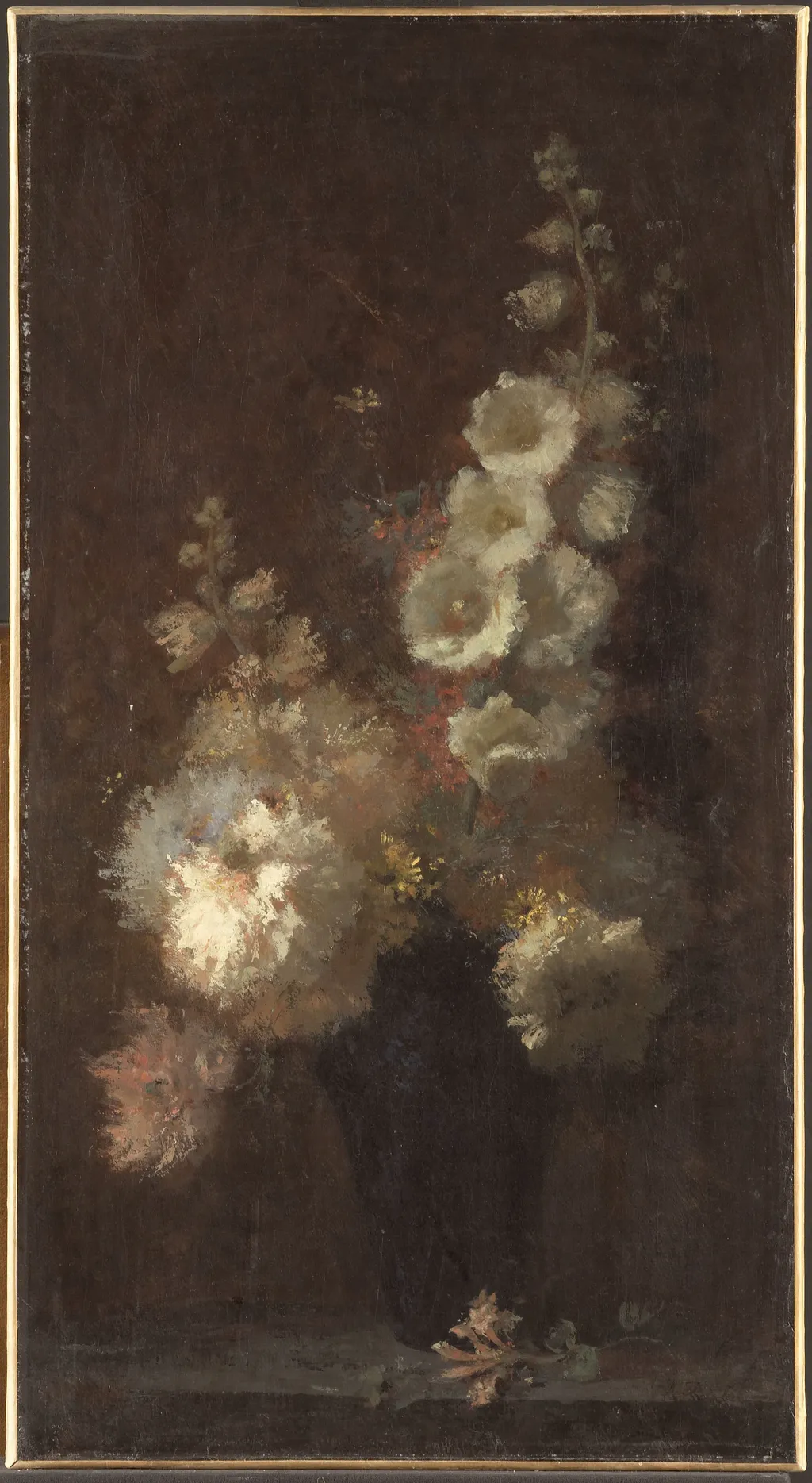 Still Life with Flowers, by Auguste Jouve, oil, 1870