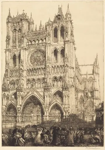 Amiens Cathedral (Cathedrale d'Amiens - Jour d'inventaire), by Auguste Lepère