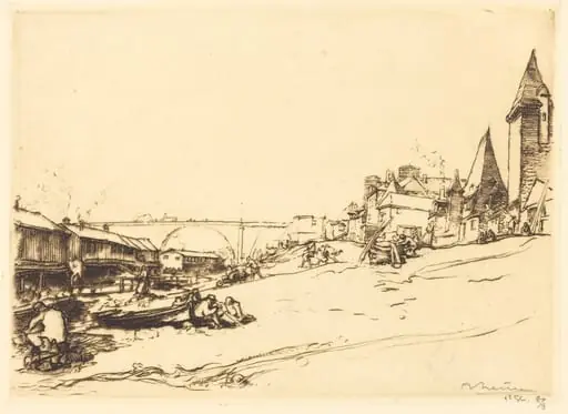 Angers - The House of the King of Poland (Angers - La maison du roi de Pologne), by Auguste Lepère