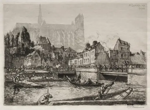 Arrivées des Légumes-Amiens, by Auguste Lepère