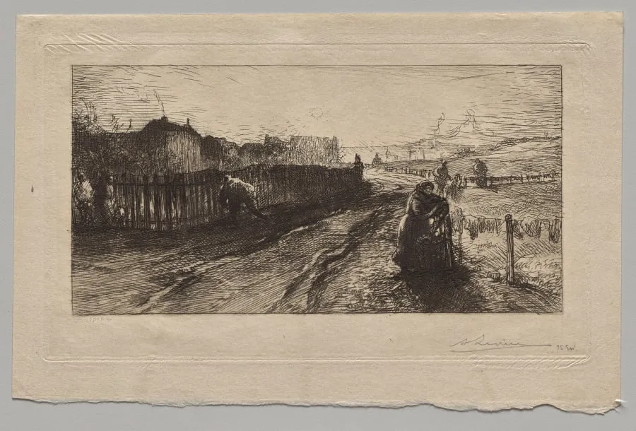 At the Fortifications, Porte de Versailles, by Auguste Lepère, 1898