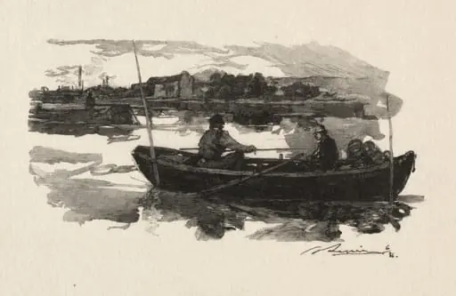 Au bord de la Seine, by Auguste Lepère