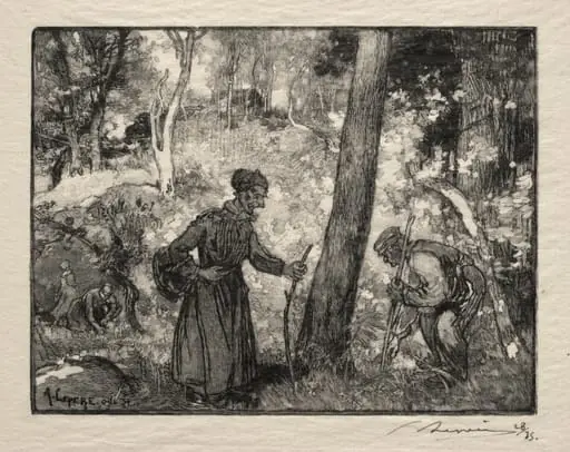 Au Rocher Bernard, by Auguste Lepère
