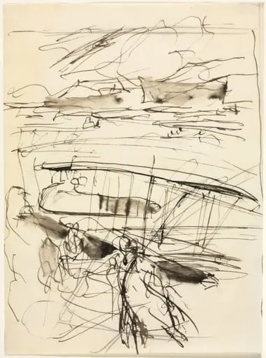 Avions reposant sur le terrain (verso), by Auguste Lepère