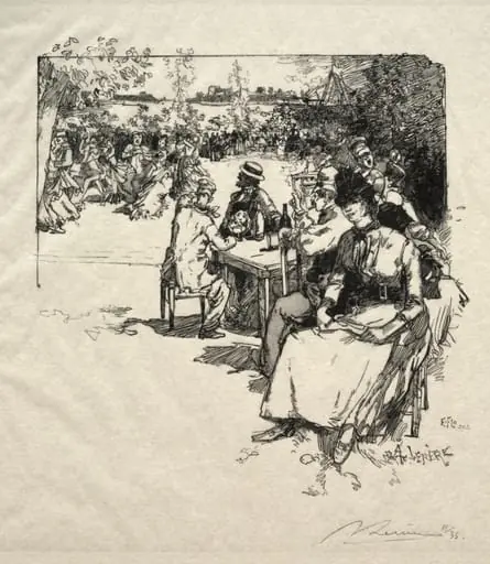 Bal au Point-du-Jour, by Auguste Lepère