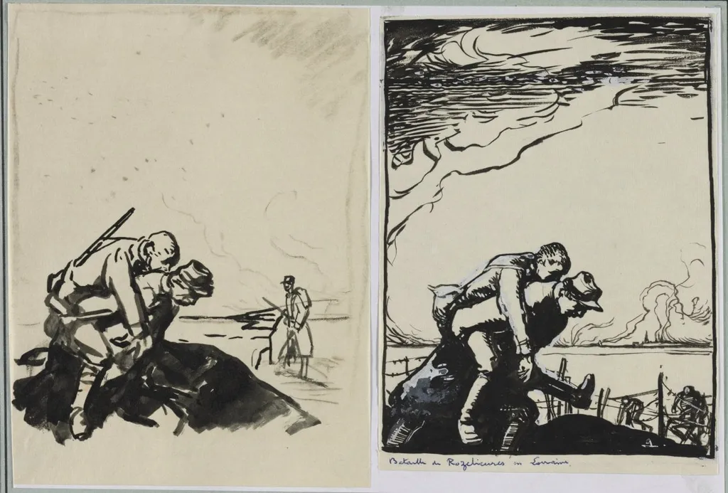 Bataille de Rozelieures en Lorraine, by Auguste Lepère, 1914