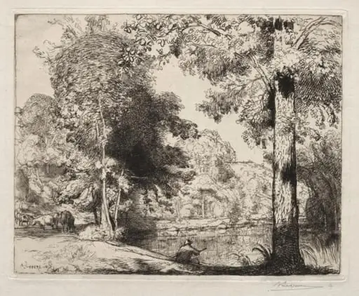 Bords de la Vie, by Auguste Lepère