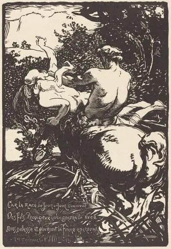 Centaur (Le centaure), by Auguste Lepère