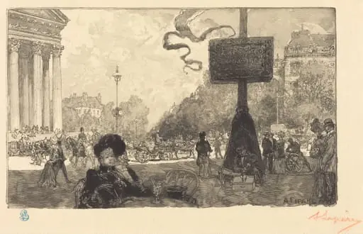 Corner of the Rue Royale (Coin de la rue royale), by Auguste Lepère
