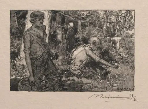 Cueillette du muguet, by Auguste Lepère