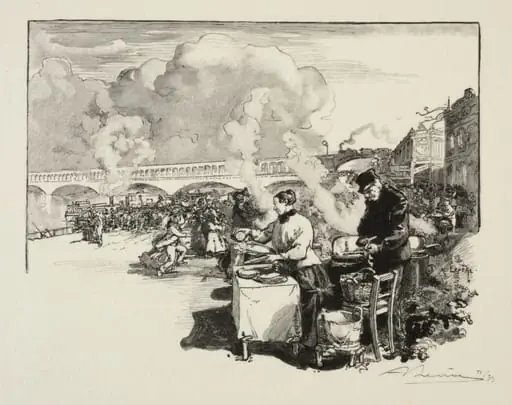 Debarcadère des bateaux-omnibus, by Auguste Lepère
