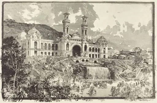 Exposition de Nice, by Auguste Lepère