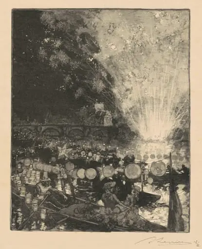 Fete Venetienne sur la Seine, by Auguste Lepère