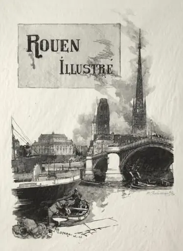 Frontispiece de Rouen Illustré, by Auguste Lepère