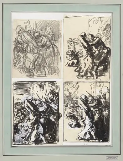 Fusilade dans une rue, by Auguste Lepère