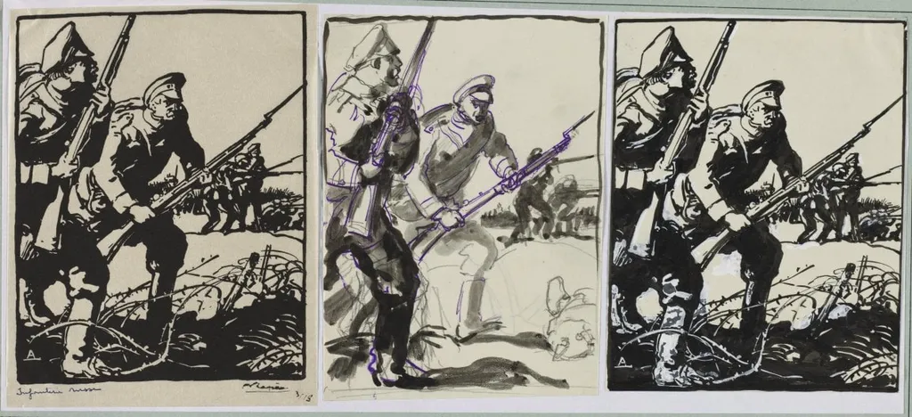 Infanterie russe, by Auguste Lepère, 1914