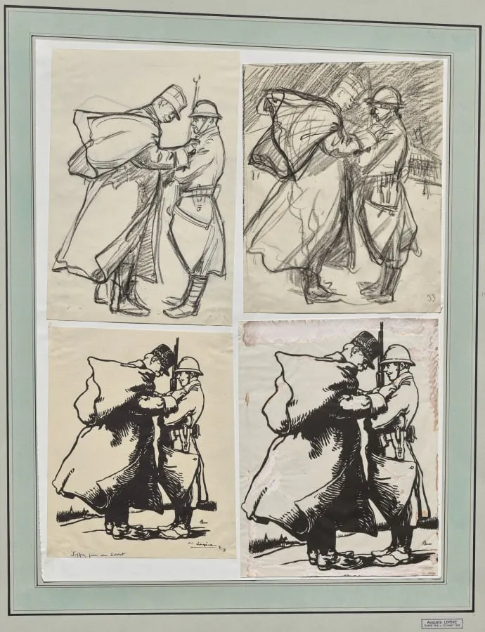 Joffre, père du soldat, by Auguste Lepère, 1914