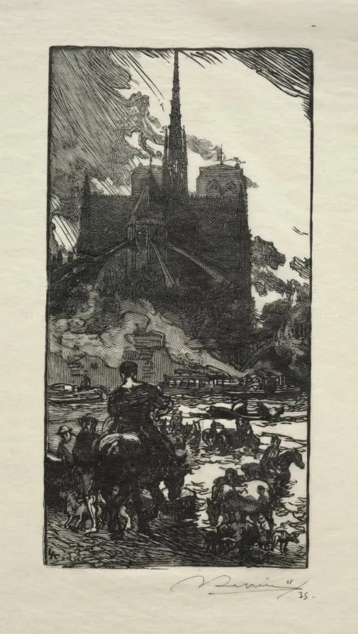 L'Abreuvoir au Point St. Louis, by Auguste Lepère, 1902