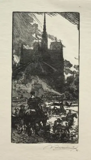 L'Abreuvoir au Point St. Louis, by Auguste Lepère