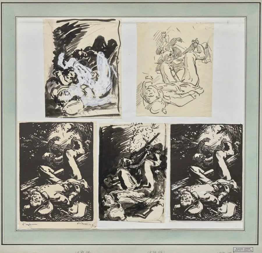 L'Explosion, by Auguste Lepère, 1914