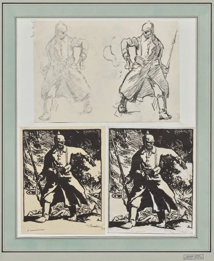 L'Incendiare, by Auguste Lepère, 1914