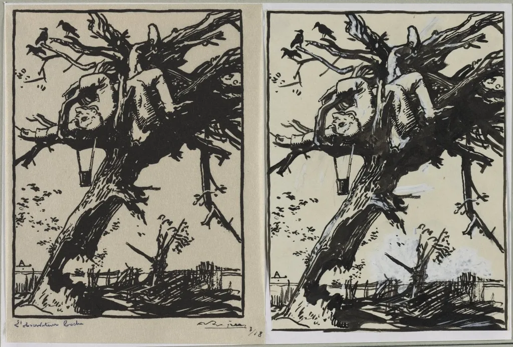 L'Oservateur boche, by Auguste Lepère, 1914