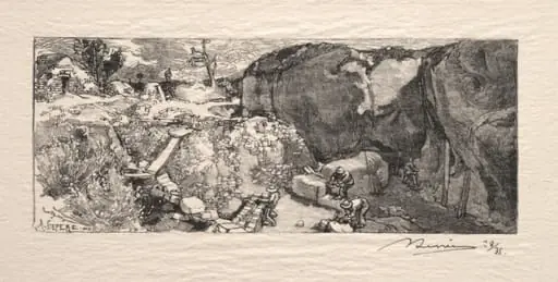 La Carrière de grès, by Auguste Lepère
