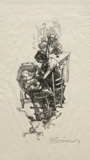 La femme au berceau, by Auguste Lepère