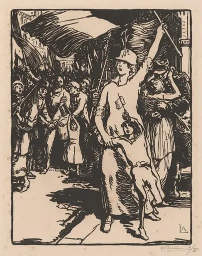 La Guerre est déclarée (War is Declared), by Auguste Lepère