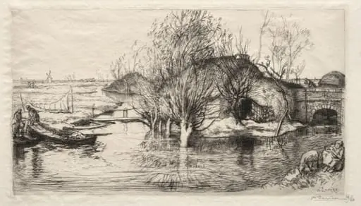 La Masure Inondée, by Auguste Lepère