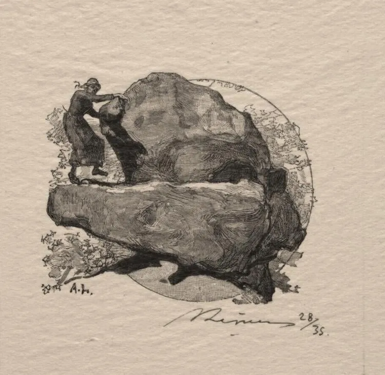 La roche qui tremble, by Auguste Lepère, 1890