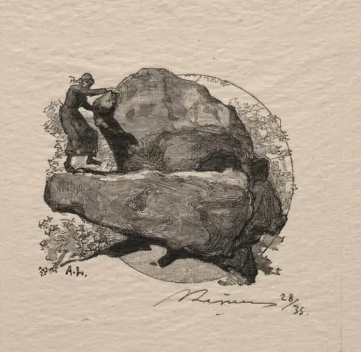 La roche qui tremble, by Auguste Lepère