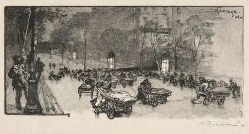 Le Boulevard, au coin du Fauborg Montmartre, by Auguste Lepère