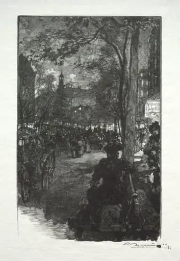 Le Boulevard Montmartre, le Soir, by Auguste Lepère