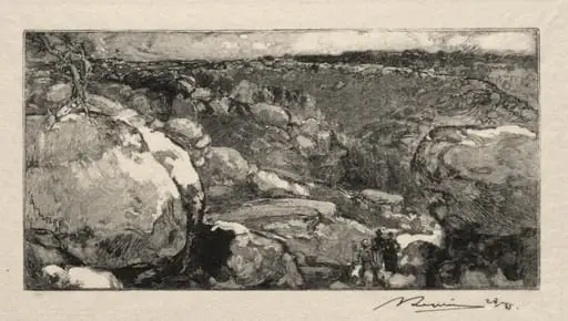Le cirque du Long- Rocher, by Auguste Lepère