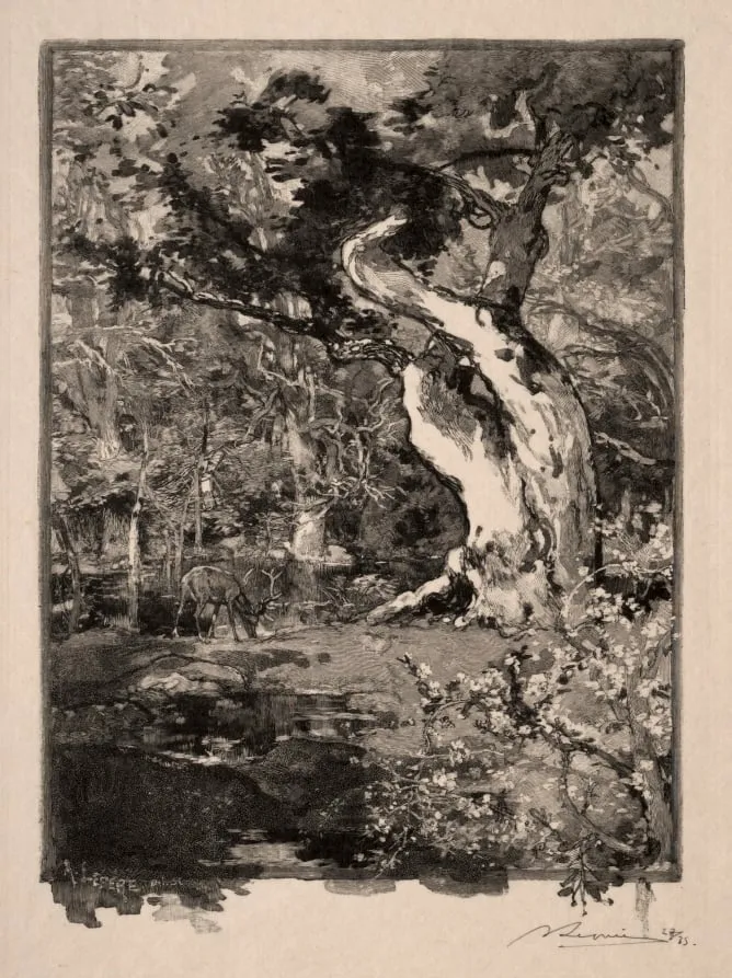 Le Clovis, Plateau de Bellecroix, by Auguste Lepère, 1890