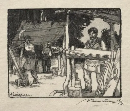 Le Fabricant de lattes, by Auguste Lepère